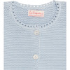 Brisa Lacey Ribbed Knit Cardigan, Dusty Blue - Cardigans - 4