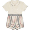 Porta Peter Pan Collar Set, Blue Stripe - Rompers - 1 - thumbnail