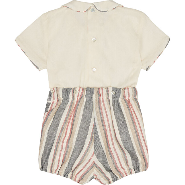 Porta Peter Pan Collar Set, Blue Stripe - Rompers - 3