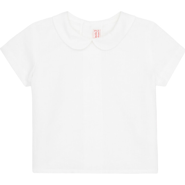Jazmin Short Sleeve Shirt, White - Shirts - 1