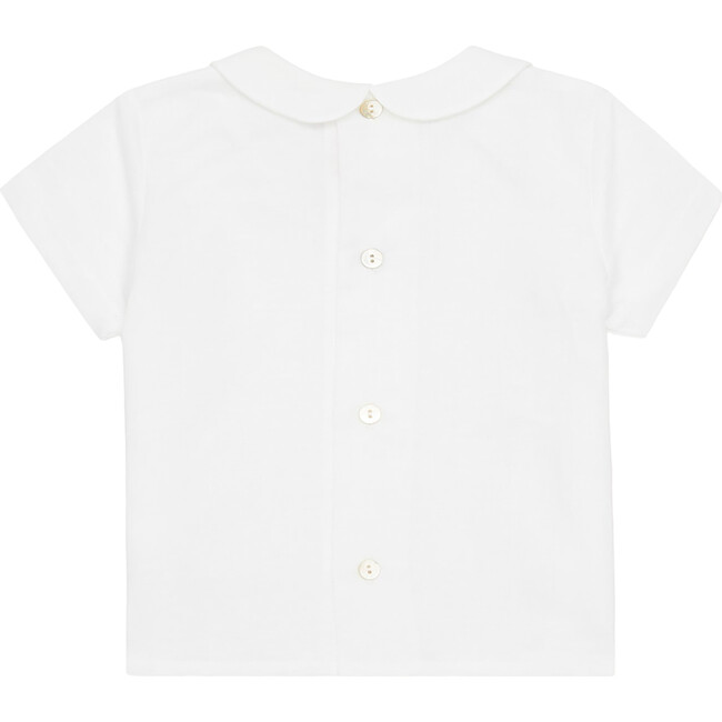 Jazmin Short Sleeve Shirt, White - Shirts - 3