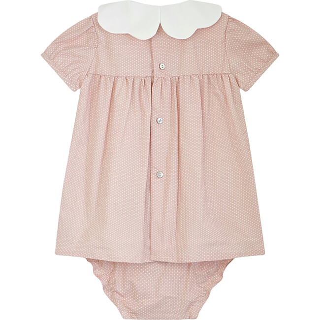 Hestia Peter Pan Collar Set, Pink Polka Dot - Dresses - 3