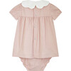 Hestia Peter Pan Collar Set, Pink Polka Dot - Dresses - 3
