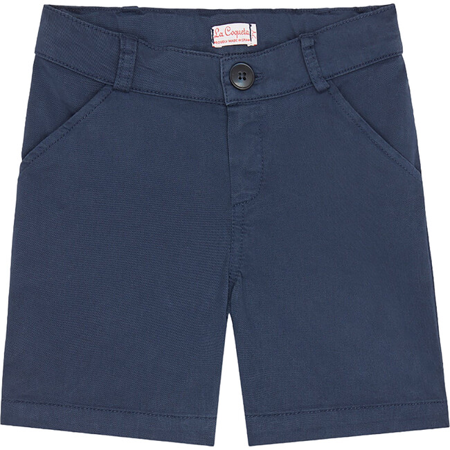 Bocusi Bermuda Shorts, Navy - Shorts - 1