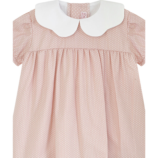 Hestia Peter Pan Collar Set, Pink Polka Dot - Dresses - 4
