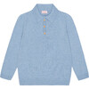 Brio Knit Collar Long Sleeve Jumper, Dusty Blue - Sweaters - 1 - thumbnail