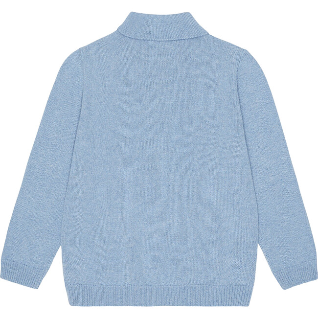 Brio Knit Collar Long Sleeve Jumper, Dusty Blue - Sweaters - 3