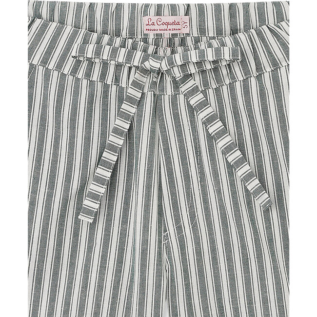 Cortino Slant Pocket Shorts, Green Stripe - Shorts - 4