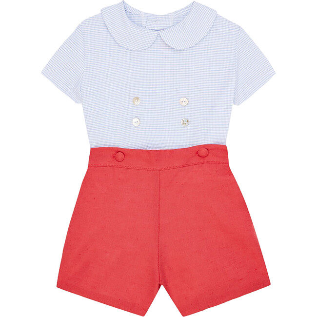 Fantino Short Sleeve Two-Piece Set, Claret