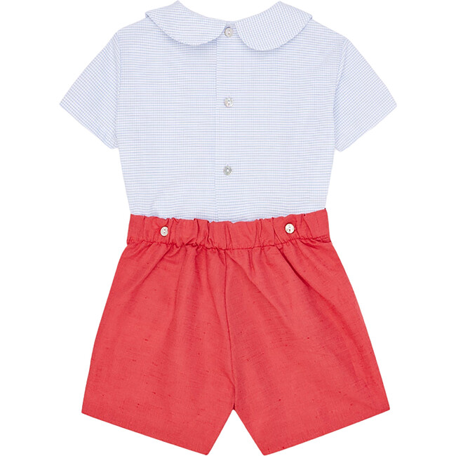 Fantino Short Sleeve Two-Piece Set, Claret - Rompers - 3