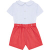 Fantino Short Sleeve Two-Piece Set, Claret - Rompers - 3