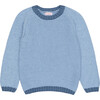 Lorca Long Raglan Sleeve Jumper, Dusty Blue - Sweaters - 1 - thumbnail