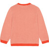 Bromo Round Neck Long Sleeve Jumper, Coral And Ivory Stripe - Sweaters - 3 - thumbnail
