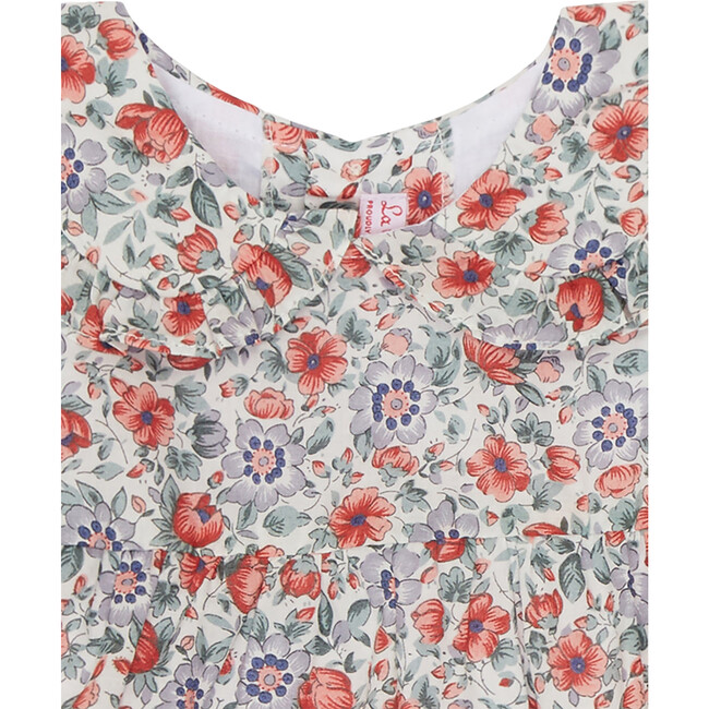 Marta Oversized Prairie Collar Long Sleeve Set, Red Floral - Dresses - 4