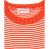 Bromo Round Neck Long Sleeve Jumper, Coral And Ivory Stripe - Sweaters - 4