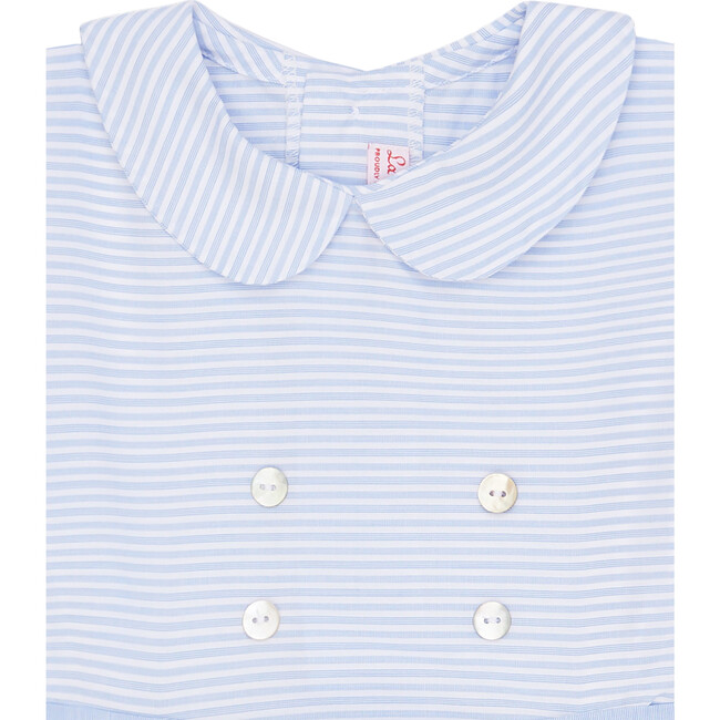 Fantino Short Sleeve Two-Piece Set, Blue Stripe - Rompers - 4