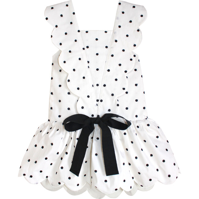 Montaigne Drop-Waist Scallop Dress, Polka Dot - Dresses - 1