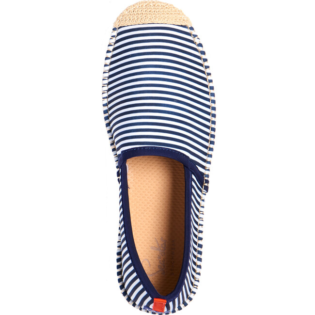 Men Beachcomber Espadrille Water Shoes, Navy & White - Espadrilles - 4