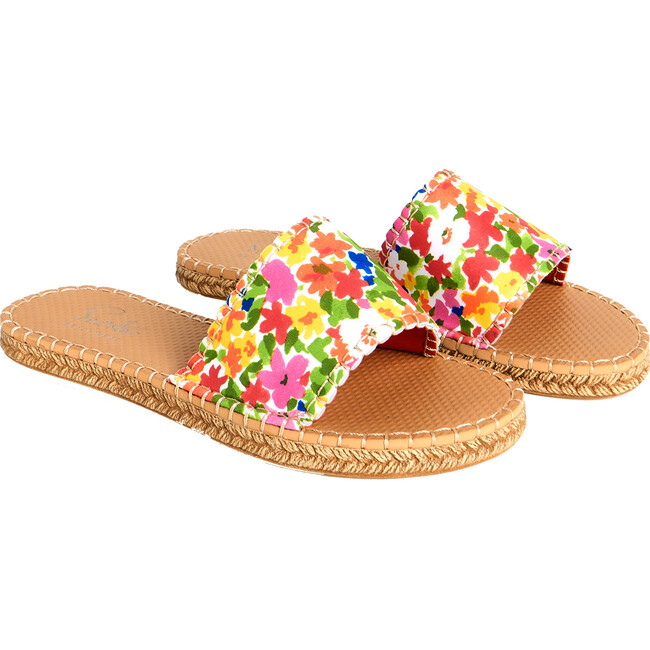 Women Cabana Slide Water Shoes, Frances Valentine Wild Flower - Slip Ons - 5