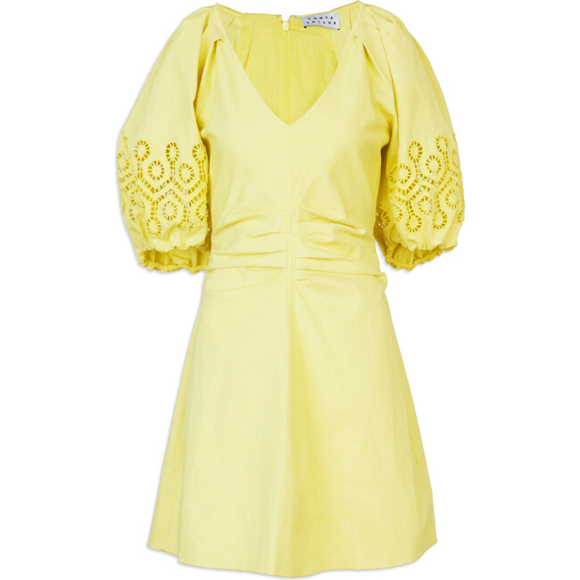 Women's Lacey Dress, Daffodil - Dresses - 1