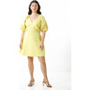 Women's Lacey Dress, Daffodil - Dresses - 3