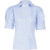 Women's Angela Top, Oxford Blue - Blouses - 1 - thumbnail