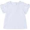 Winnie Girls' Pima Cotton Shirt, White - Shirts - 1 - thumbnail