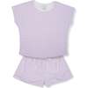 Riley Women's Pima Cotton Pajama Short Set - Stars by the Sea Lavender - Pajamas - 1 - thumbnail
