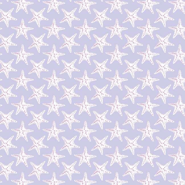 Riley Women's Pima Cotton Pajama Short Set - Stars by the Sea Lavender - Pajamas - 2