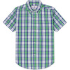 Owen Short Sleeve Summit Plaid Stretch Poplin Buttondown Shirt, Plaid - Shirts - 1 - thumbnail
