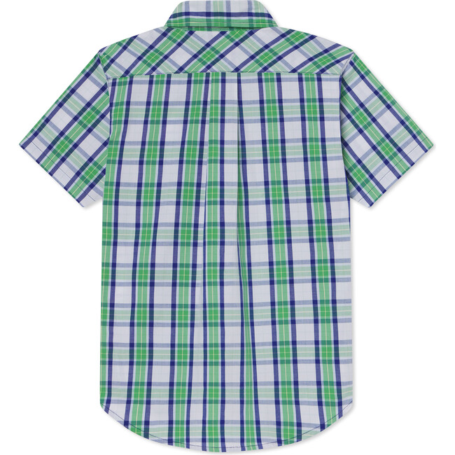 Owen Short Sleeve Summit Plaid Stretch Poplin Buttondown Shirt, Plaid - Shirts - 2