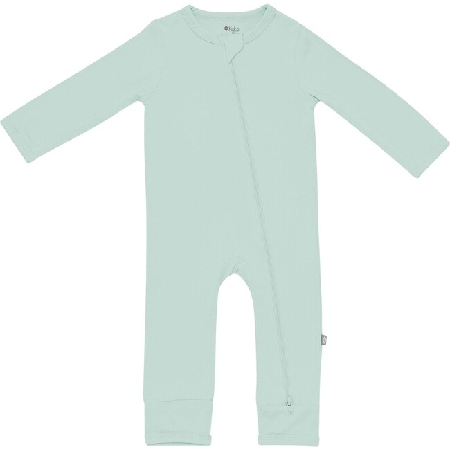 Zippered Romper, Sage - Rompers - 1
