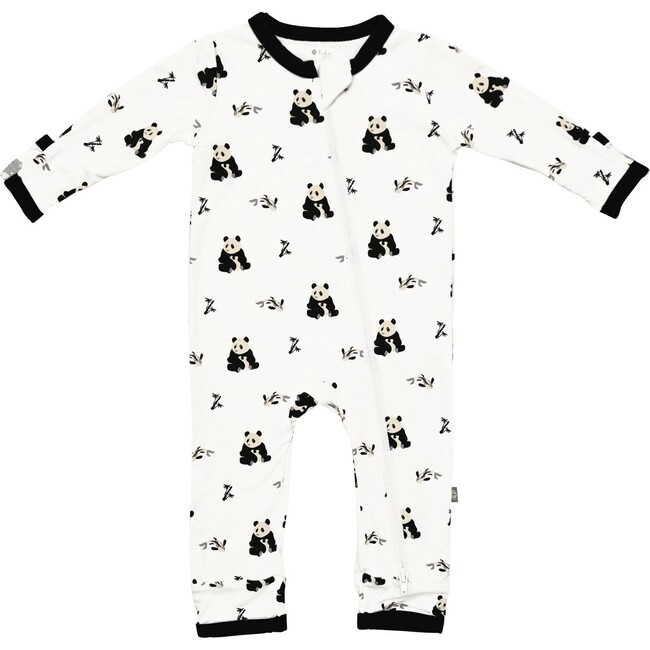Zippered Romper, Black and White Zen - Rompers - 1
