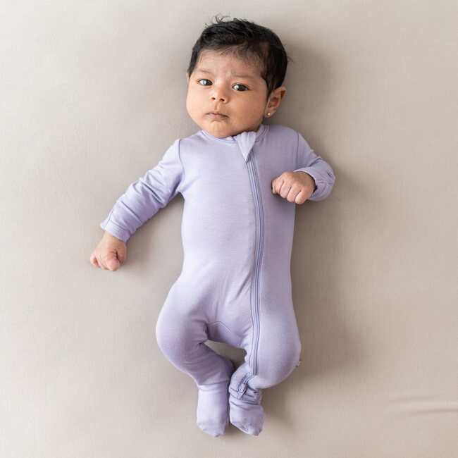 Zippered Footie, Taro - Footie Pajamas - 2