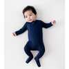 Zippered Footie, Navy - Footie Pajamas - 3