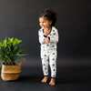 Toddler Pajama Set, Black and White Zen - Pajamas - 2 - thumbnail