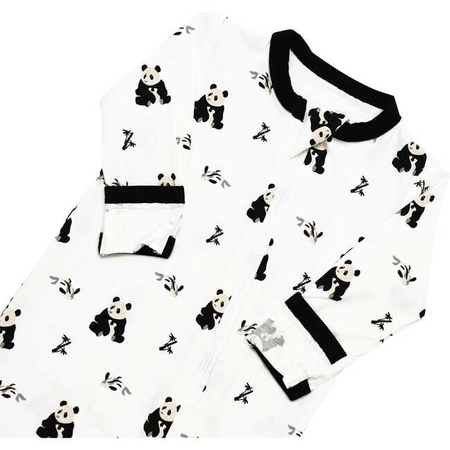 Zippered Romper, Black and White Zen - Rompers - 4