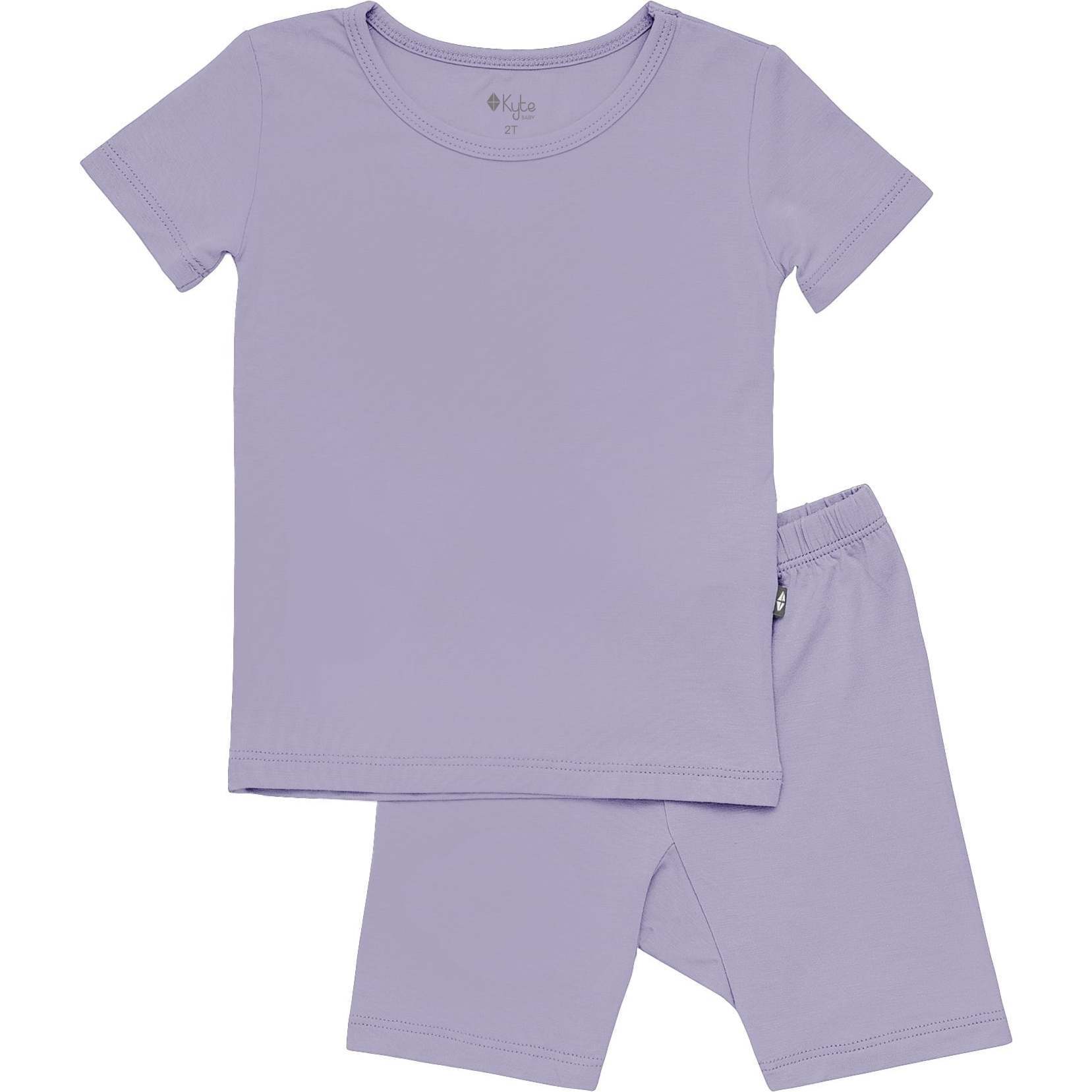 Short Sleeve Toddler Pajama Set, Taro - Pajamas - 1