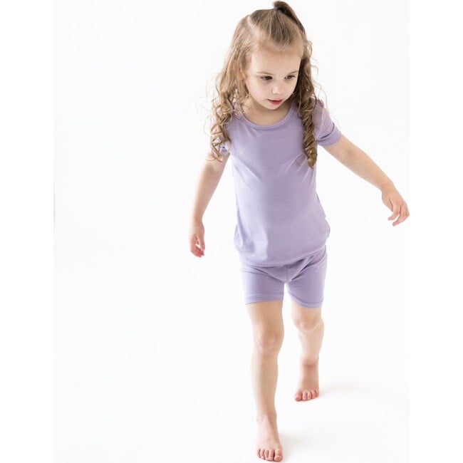 Short Sleeve Toddler Pajama Set, Taro - Pajamas - 2