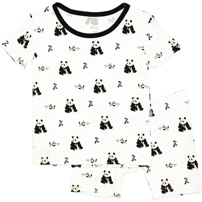 Short Sleeve Toddler Pajama Set, Black and White Zen