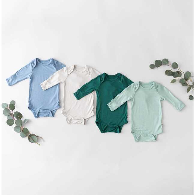 Long Sleeve Bodysuit, Sage - Bodysuits - 4