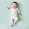 Zippered Footie, Black and White Zen - Rompers - 2