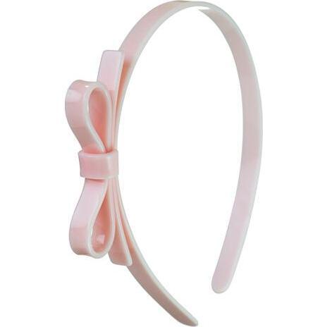 Thin Bow Headband, Pale Pink