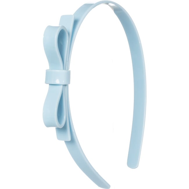 Thin Bow Headband, Baby Blue