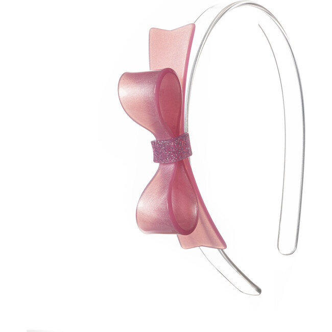 Pink Satin Bow Tie Headband