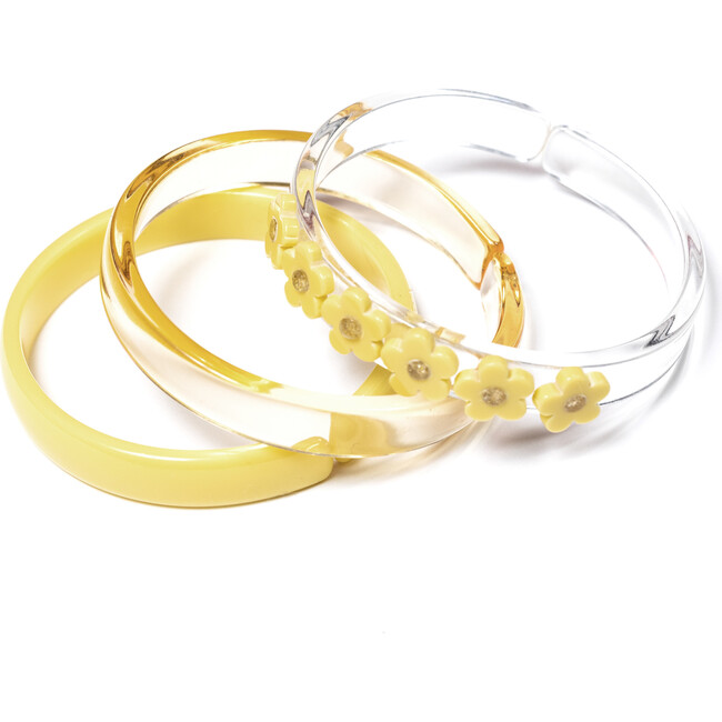 Baby Yellow Flowers + Crystal Bangles