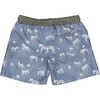 Jungle Zebras Classic Swim Shorts, Greyish Blue And Green - Swim Trunks - 2