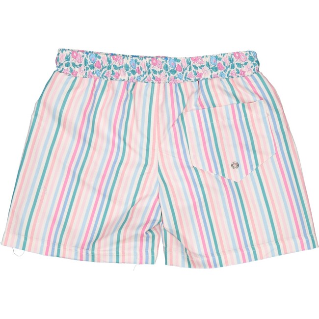 Liberty Stripes Classic Swim Shorts, Pink, Blue And Green - Swim Trunks - 2