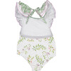 Magic Garden One-Piece Swimsuit, Green, Pink And Lavanda - One Pieces - 2 - thumbnail