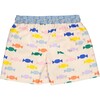 Sweet Brush Strokes Classic Swim Shorts, Beige, Blue And Orange - Swim Trunks - 2